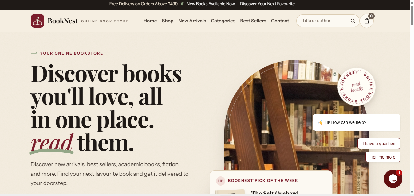 BookNest Online Book Store